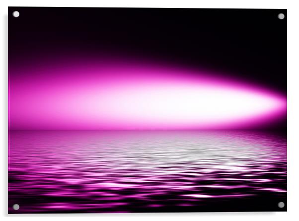 Artistic, reflection, purple Acrylic by Raymond Gilbert