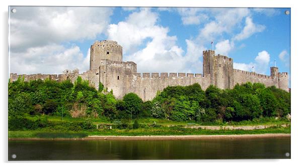 Pembroke Castle. Acrylic by paulette hurley