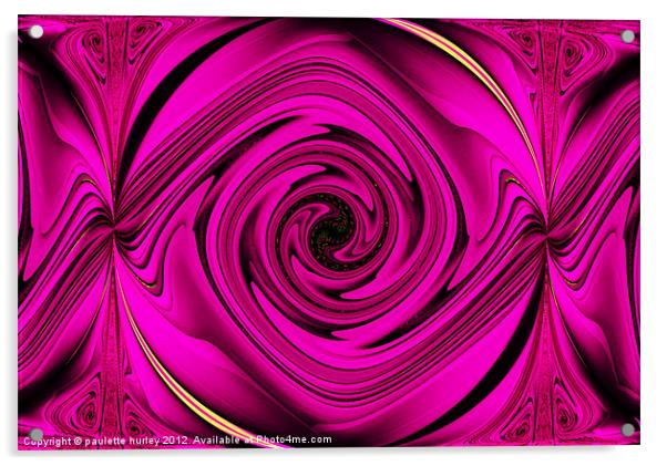 Abstract Pink Swirl. Acrylic by paulette hurley
