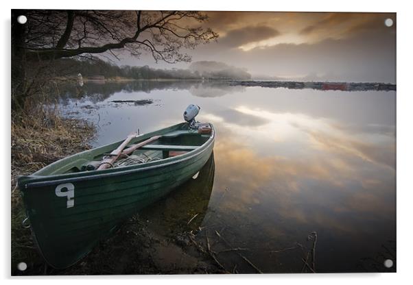 Number 9 , Lake of Menteith , Trossachs Acrylic by David Mould