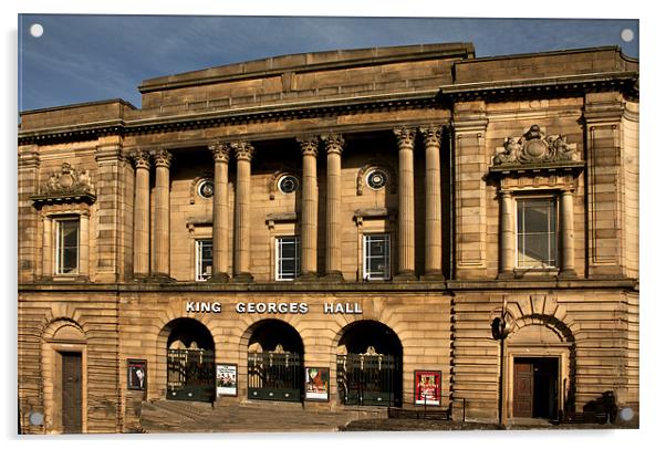 King George's Hall Blackburn Acrylic by Peter Elliott 