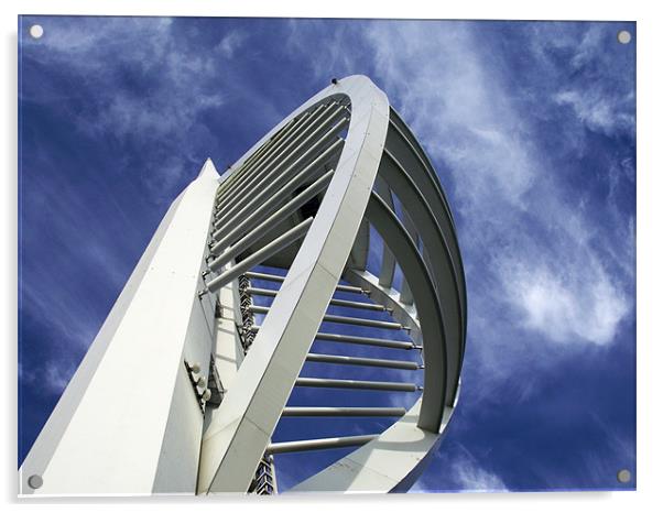 Spinnaker Tower - Close side view Acrylic by Donna Collett