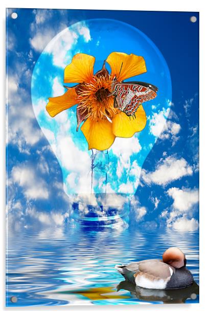 Flowering Bulb Acrylic by Ian Jeffrey