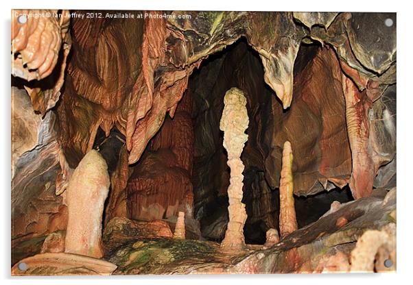 Cave Formations Acrylic by Ian Jeffrey