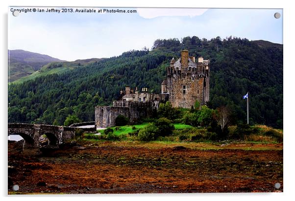Eilean Donan Castle Acrylic by Ian Jeffrey