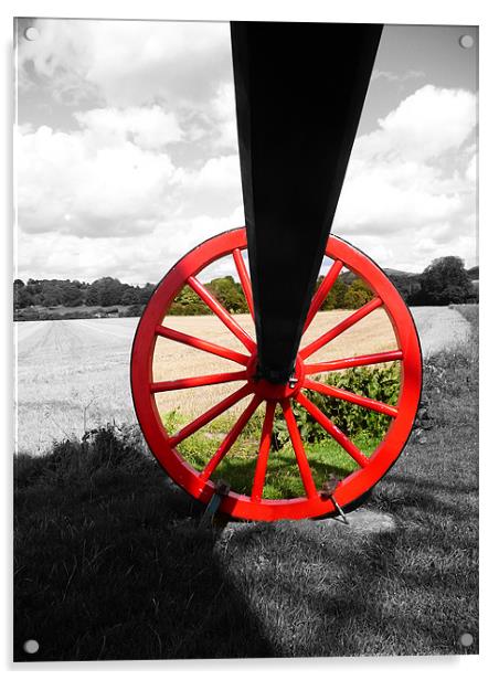 Pitstone Windmill Wheel Acrylic by Ian Jeffrey
