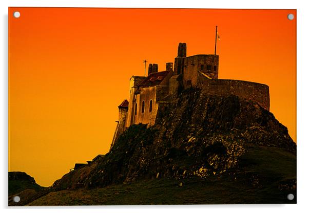 Lindisfarne Castle Acrylic by Ian Jeffrey