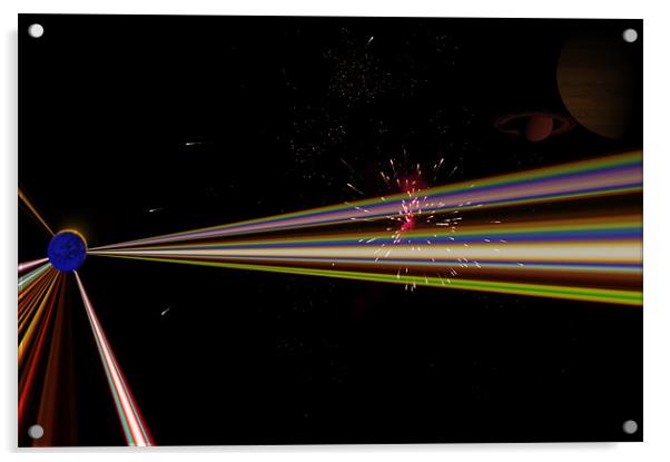 Exploding Star Acrylic by Ian Jeffrey