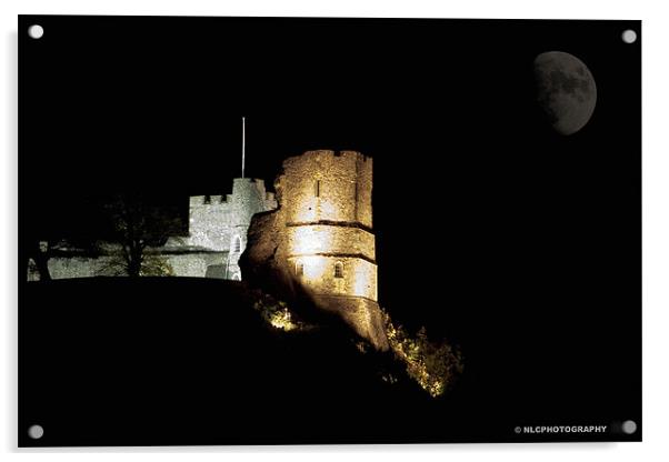 Castle at night Acrylic by Nigel Coomber