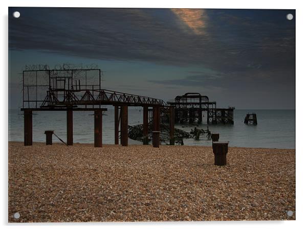 WEST PIER Acrylic by Nigel Coomber