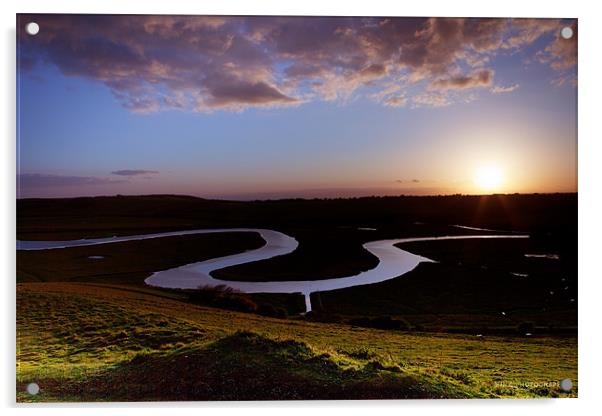 Cuckmere Haven at Sunset Acrylic by Nigel Coomber