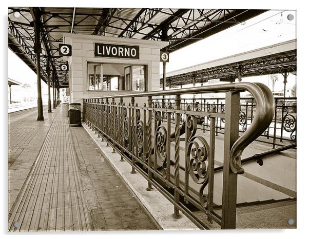 Livorno Train Station Acrylic by Nic Christie