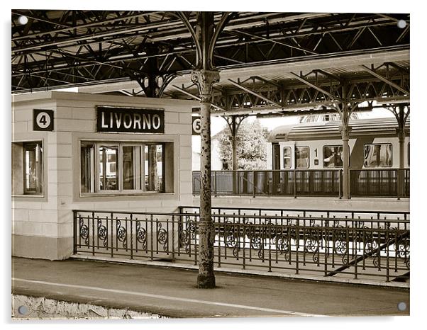 Livorno Station Acrylic by Nic Christie