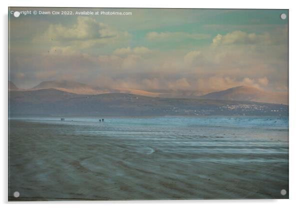 Tranquil walk on the Beach   Acrylic by Dawn Cox