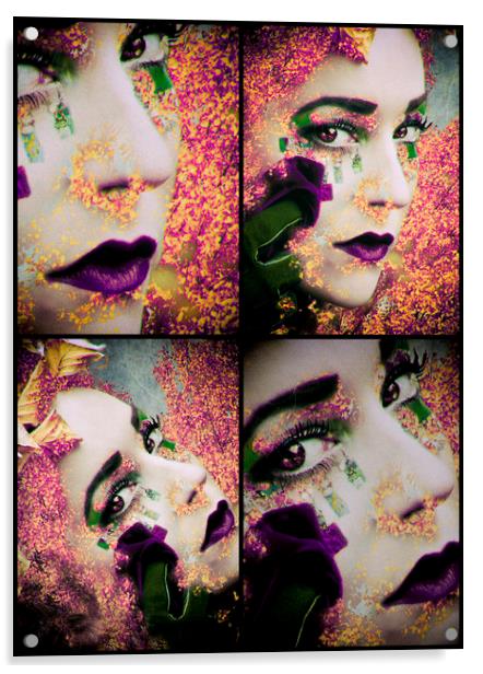 Shades of Purple Acrylic by Dawn Cox