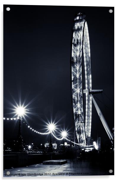 London Eye Night Shot Acrylic by Izzy Standbridge