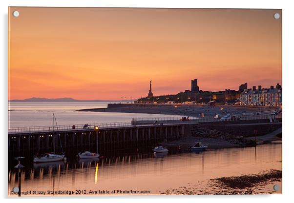 Aberystwyth sunset Acrylic by Izzy Standbridge