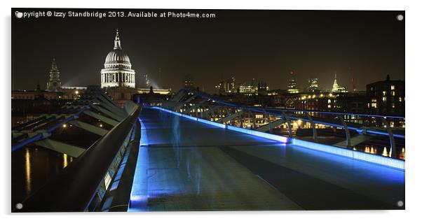 London Millennium Bridge & St Pauls Acrylic by Izzy Standbridge