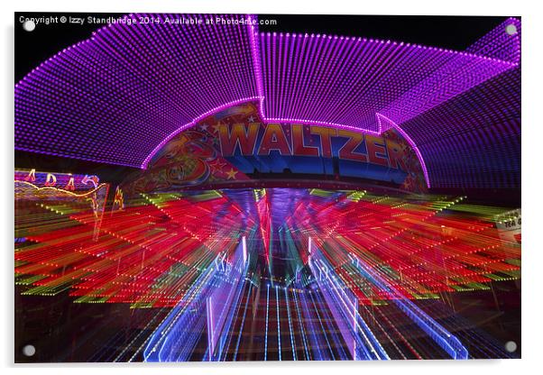  Zoomburst picture of the Waltzer funfair ride Acrylic by Izzy Standbridge