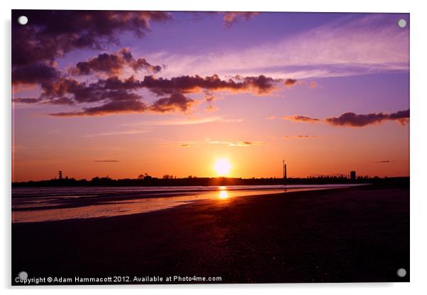 Late spring sunset Acrylic by Adam Hammacott