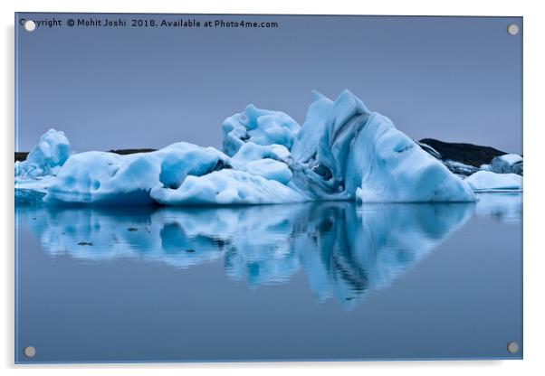 Jökulsárlón Iceberg Acrylic by Mohit Joshi