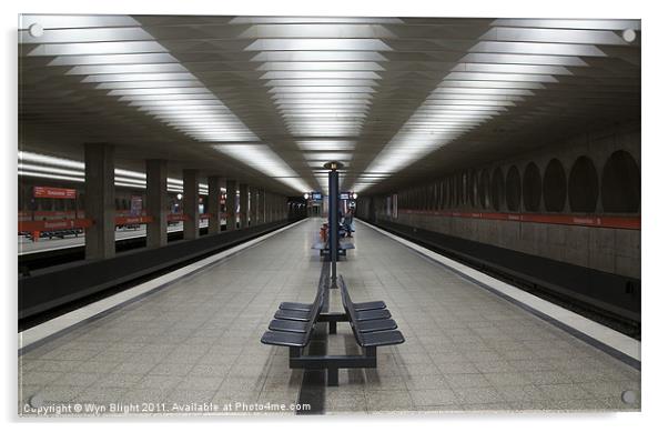 Munich U-Bahn - No.1 Acrylic by Wyn Blight