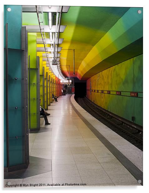 Munich U-Bahn - No.2 Acrylic by Wyn Blight