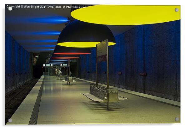 Munich U-Bahn - No.3 Acrylic by Wyn Blight