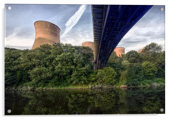 Iron bridge power station Acrylic by Tony Bates