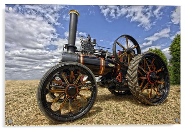 Steam traction engine Acrylic by Tony Bates