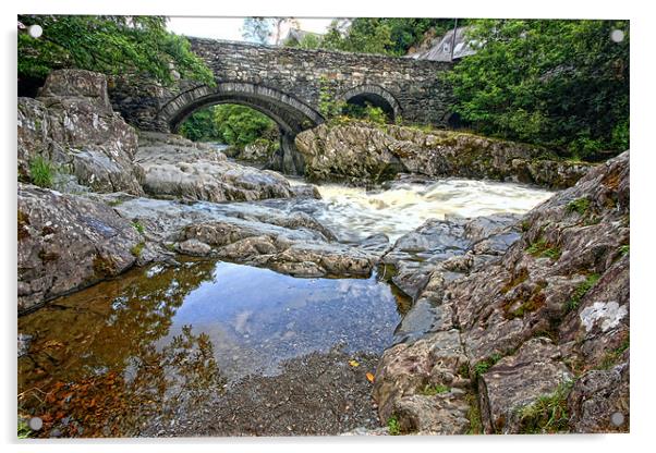 Betws-y-coed Acrylic by Tony Bates