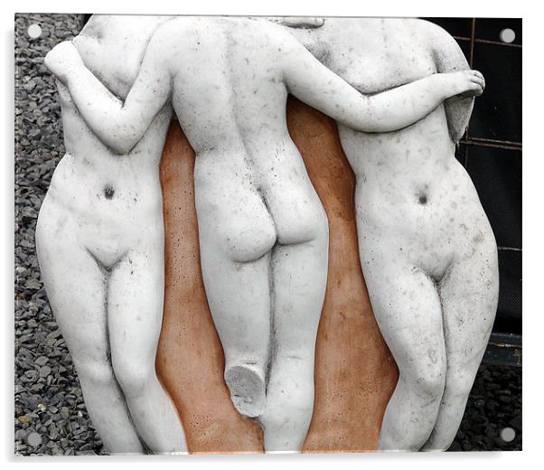 Naked ladies Acrylic by Tony Bates