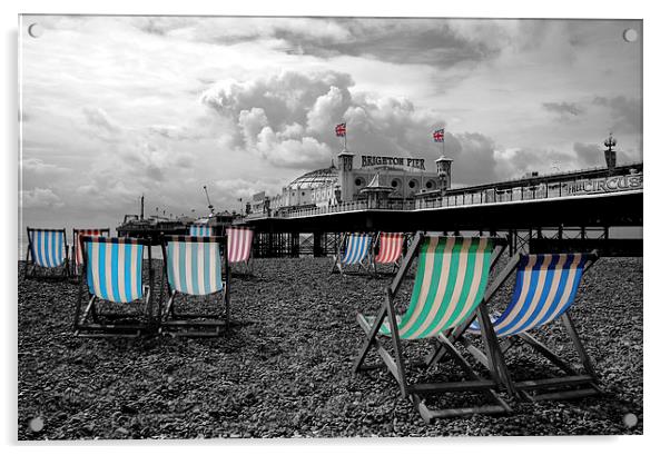 Brighton Pier Acrylic by Tony Bates