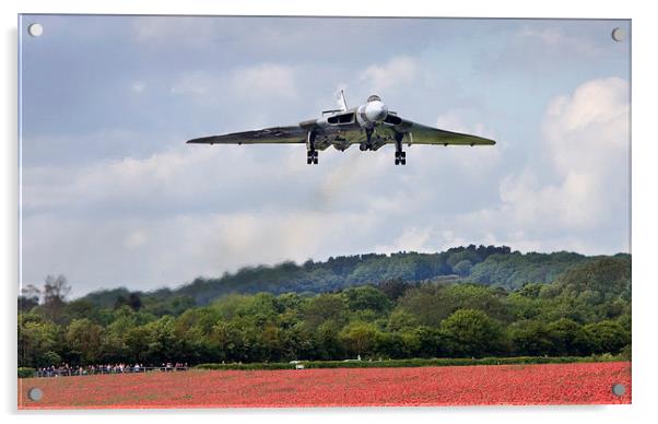 Avro Vulcan XH558 landing at Abingdon Acrylic by Tony Bates