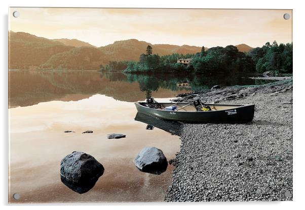  Derwent water Cumbria Acrylic by Tony Bates