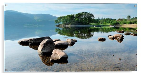  Derwent water Cumbria Acrylic by Tony Bates