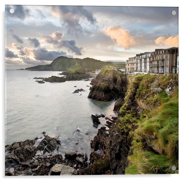 Ilfracombe coast Acrylic by Tony Bates