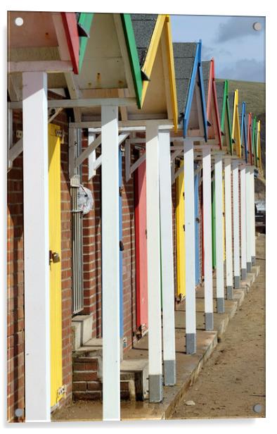 Swanage beach huts Acrylic by Tony Bates