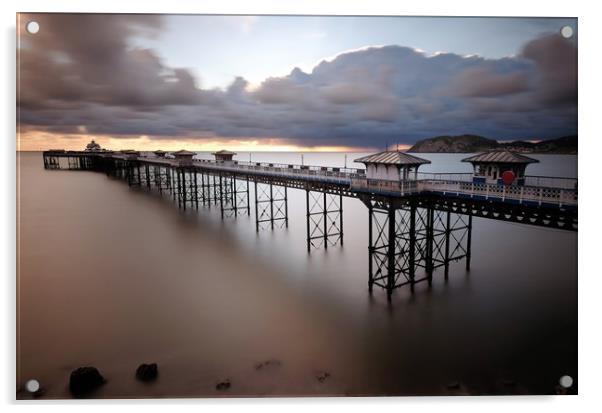 Llandudno Pier Acrylic by Tony Bates