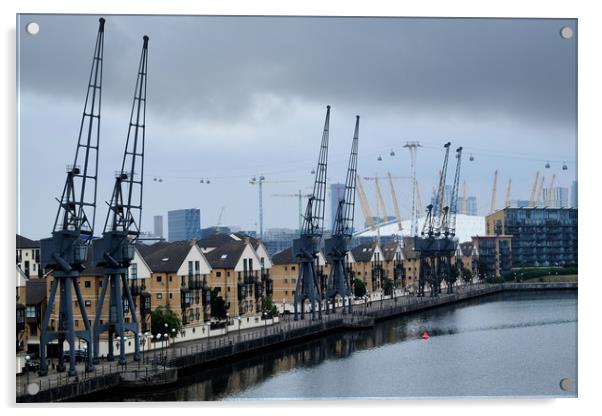 Royal Victoria Dock London Acrylic by Tony Bates
