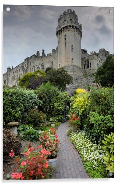 Warwick Castle Acrylic by Tony Bates