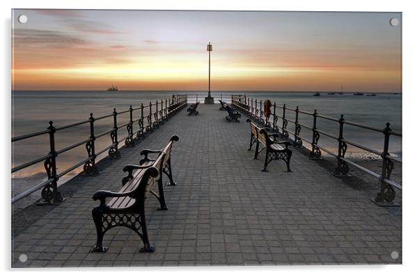 Swanage Bay Acrylic by Tony Bates