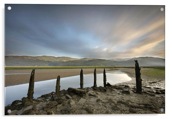 Posts in the mud Acrylic by Tony Bates