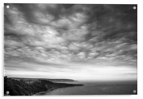 Asperitas clouds  Dorset coast Acrylic by Tony Bates