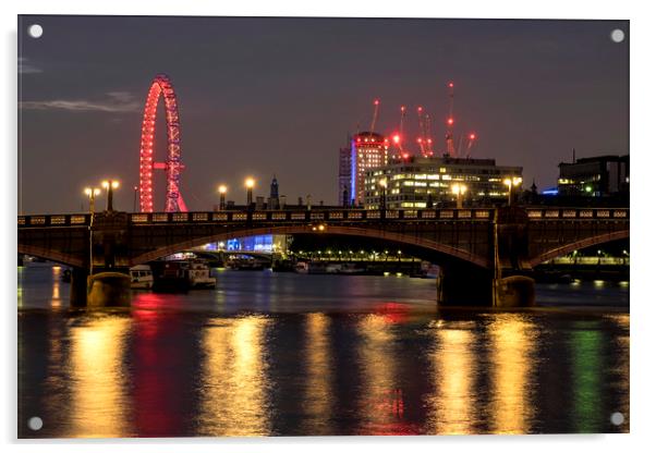 Lambeth Bridge London Acrylic by Tony Bates
