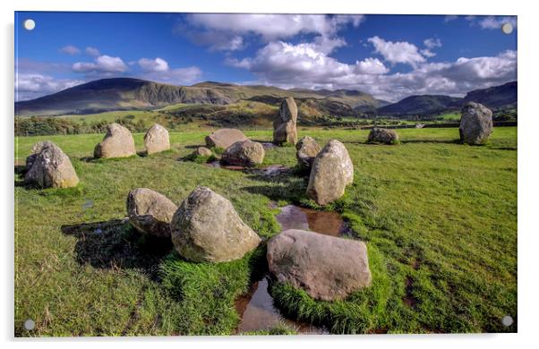  Castlerigg stone circle Keswick Cumbria Acrylic by Tony Bates