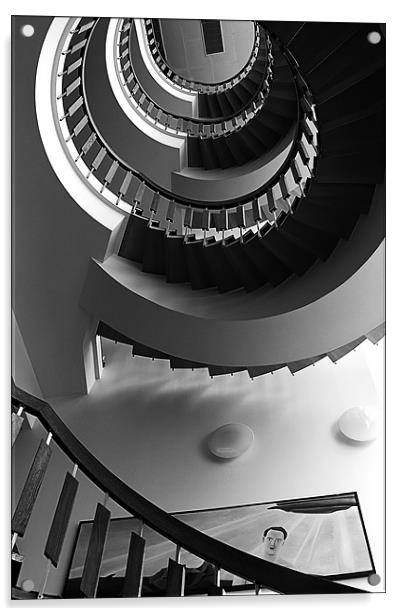 Spiral Staircase Acrylic by Tony Bates
