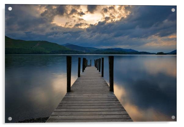 Ashness jetty Acrylic by Tony Bates