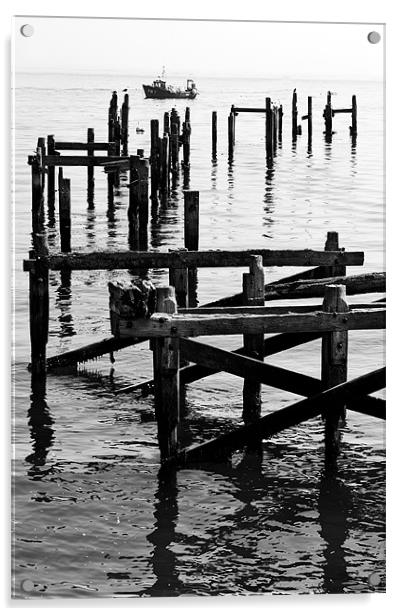 Pier remains Acrylic by Tony Bates