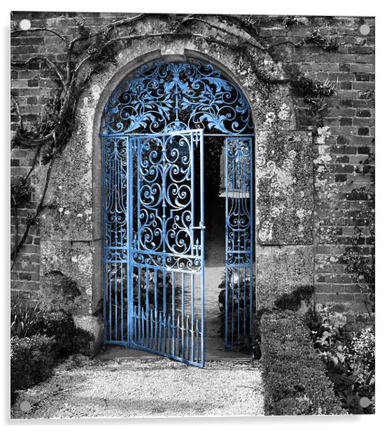 Blue Gate Acrylic by Lucy Antony